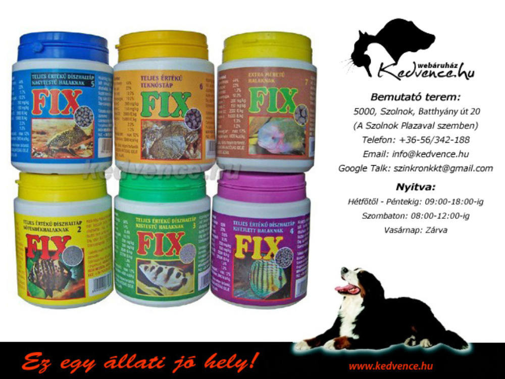 FIX 5 granulátum 200 ml díszhal eledel FIX 5 granulátum 200 ml díszhal eledel